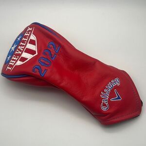 Callaway Golf rare leather club‎ tour fairway wood headcover red white blue NWOT